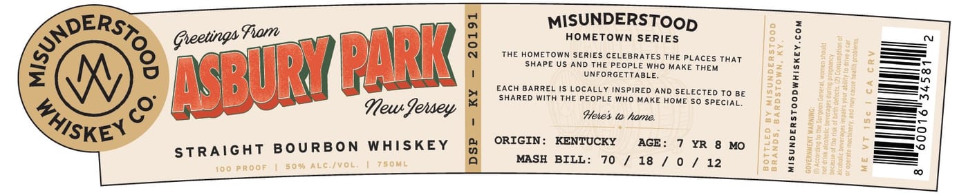 Misunderstood Whiskey CO. label