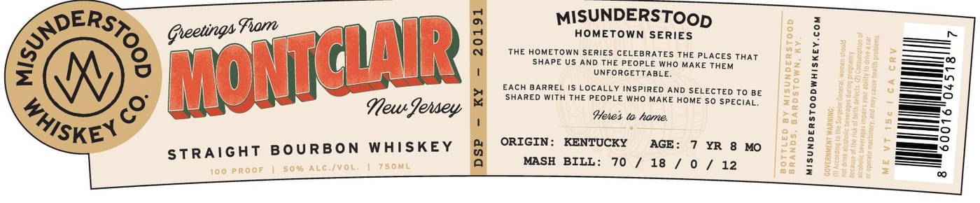 Misunderstood Whiskey CO. label
