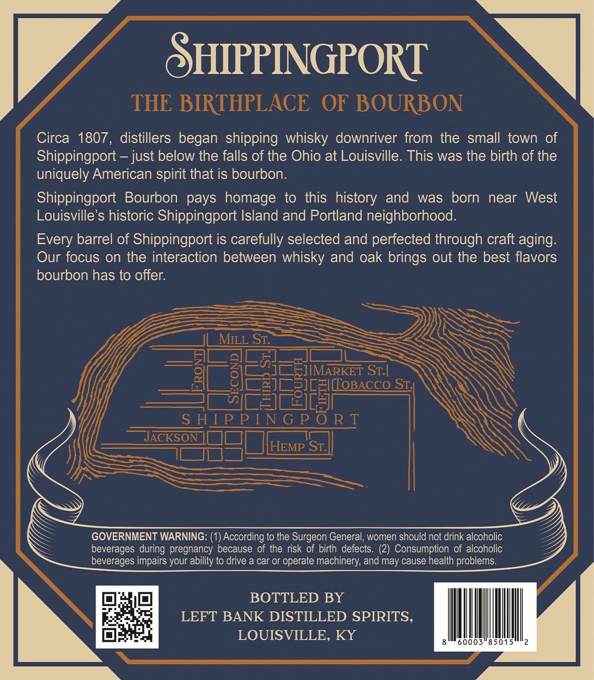 Left Bank Shippingport Straight Bourbon Whisky label image 2