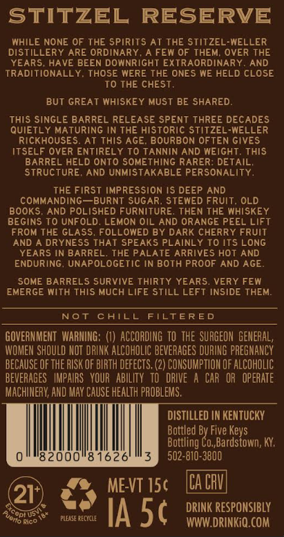 Stitzel Reserve label image 2