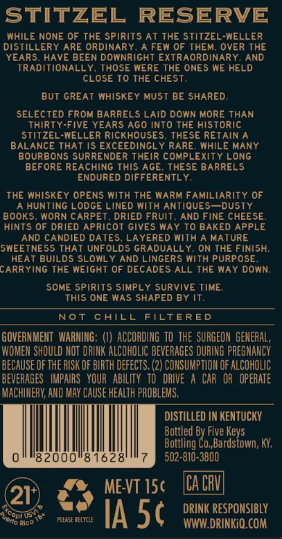 Stitzel Reserve label image 2