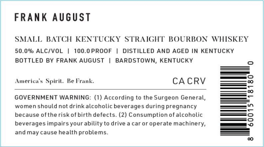Frank August label