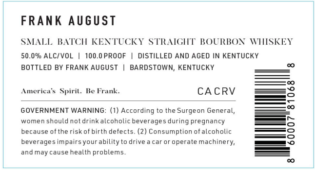 Frank August label