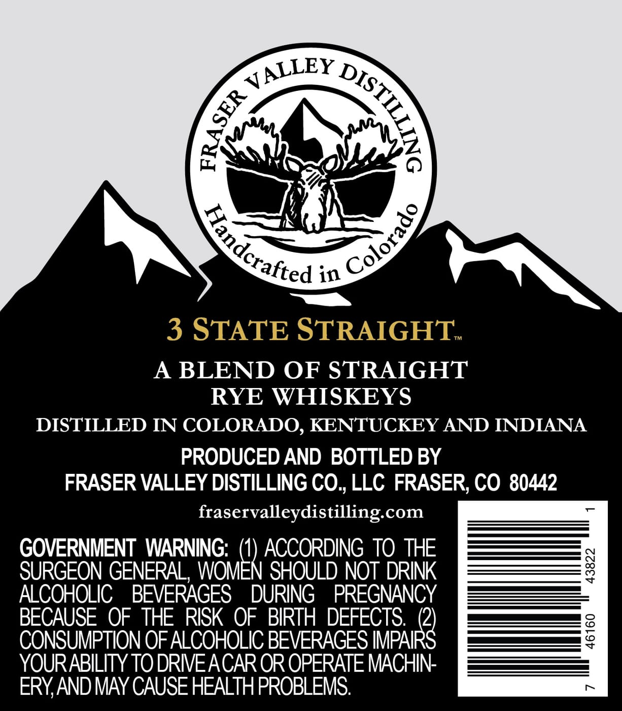 Fraser Valley Distilling 3 State Straight label image 2
