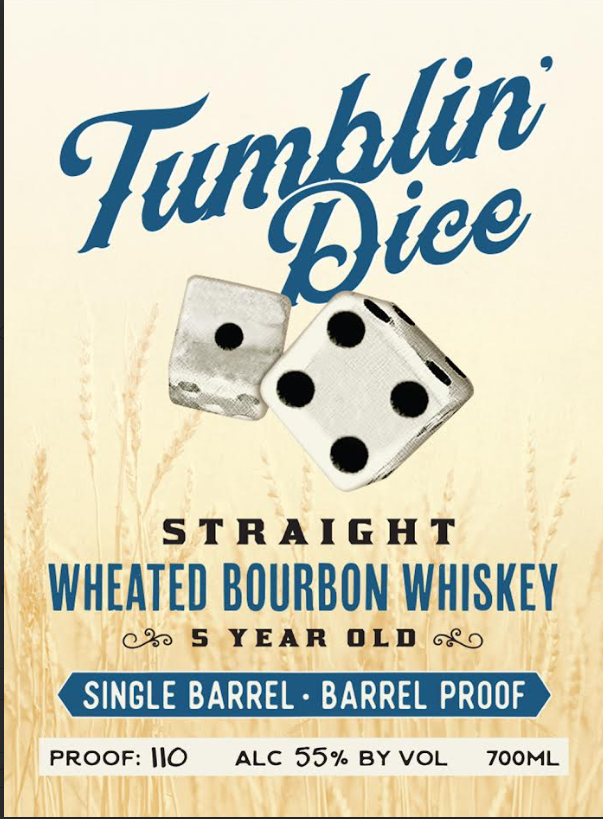 Tumbling Dice label