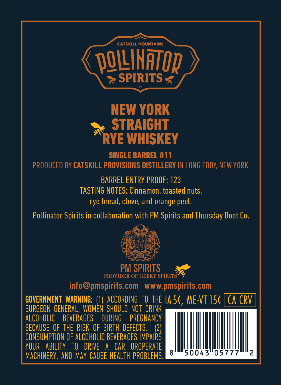 Pollinator Spirits label image 2