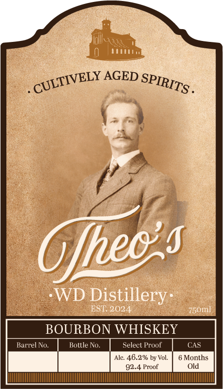 Theos Wd Distillery label