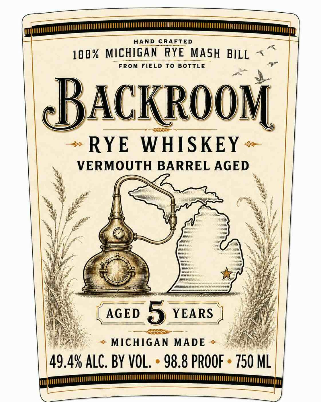 Backroom Vermouth Barrel Aged label