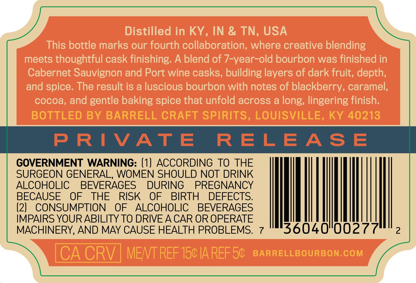 Barrell Bourbon label image 2