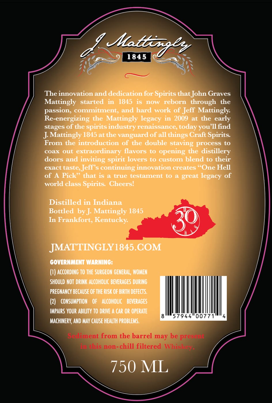 J. Mattingly 1845 Three Ghost To Prost label image 2
