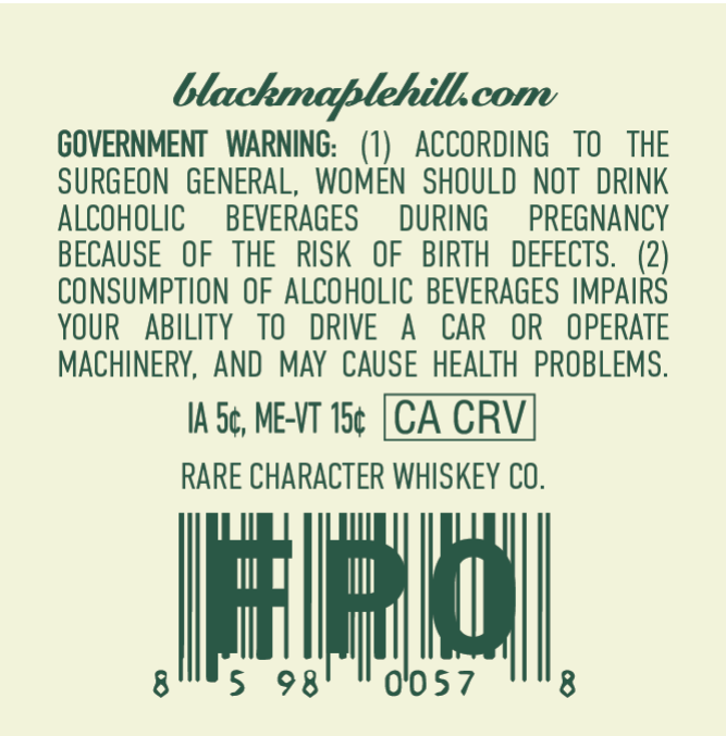 Black Maple Hill Premium Small Batch label image 2