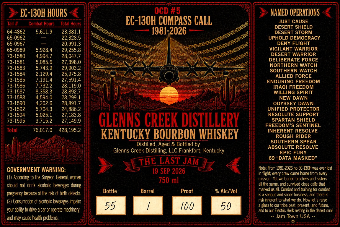 Glenns Creek Distillery label