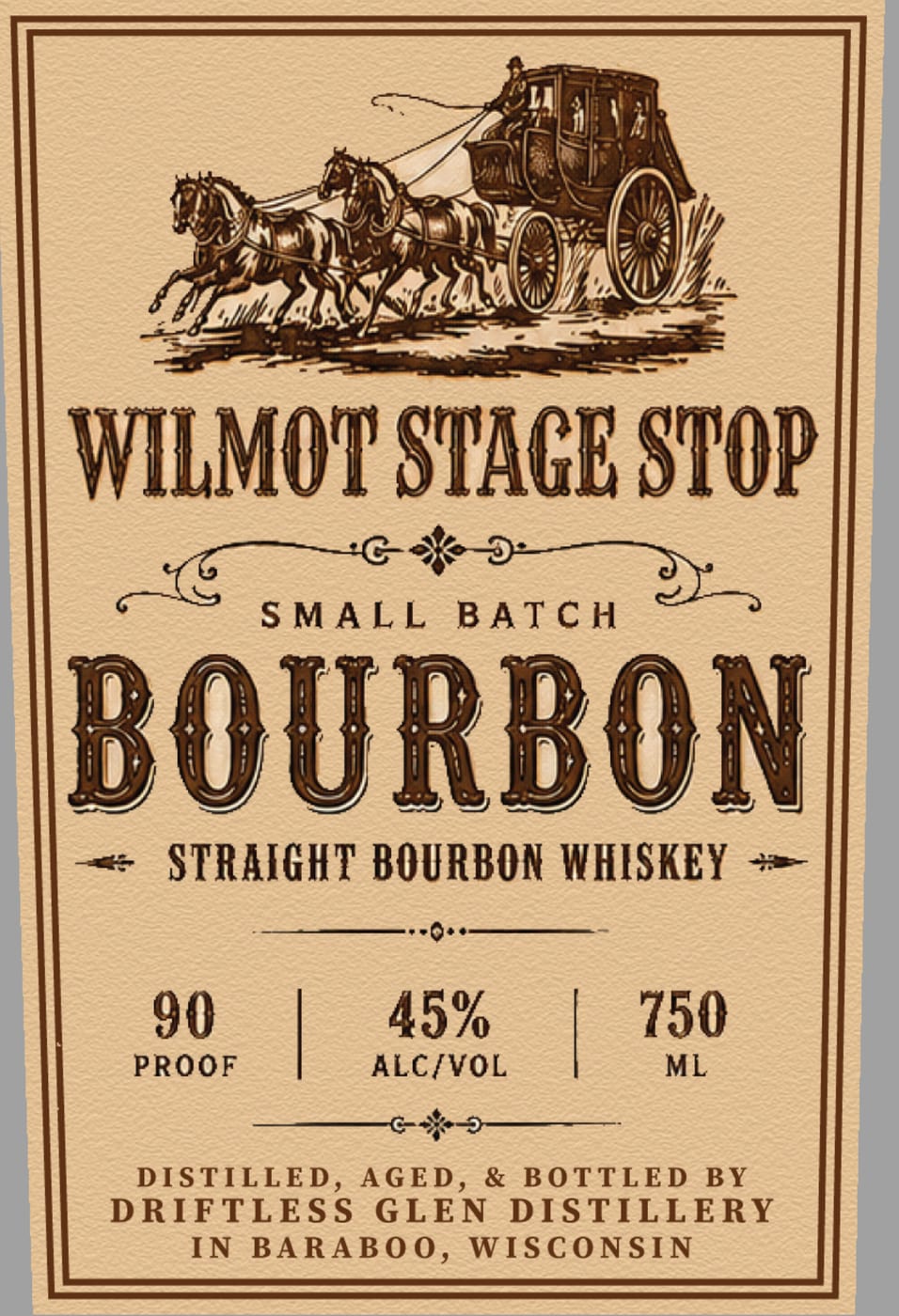 Wilmot Stage Stop label