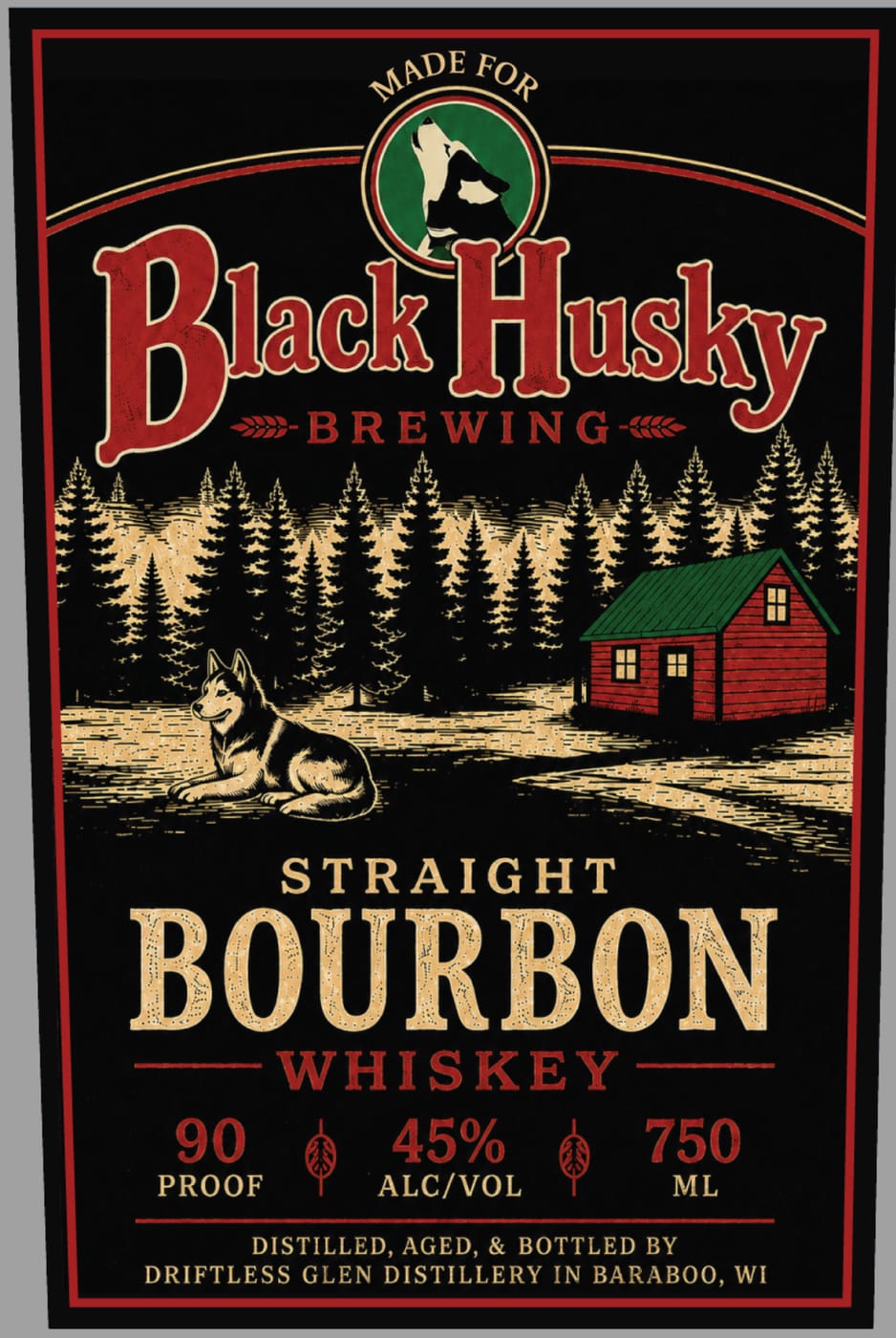 Black Husky Brewing label