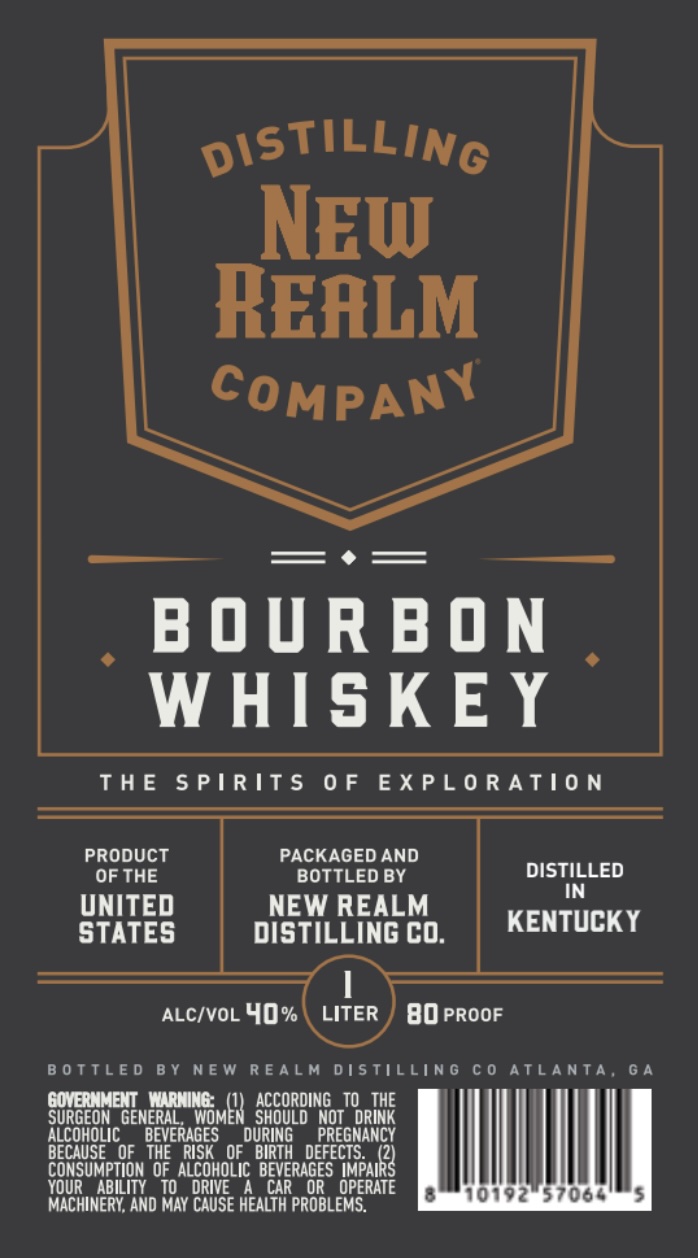 New Realm Distilling Company label