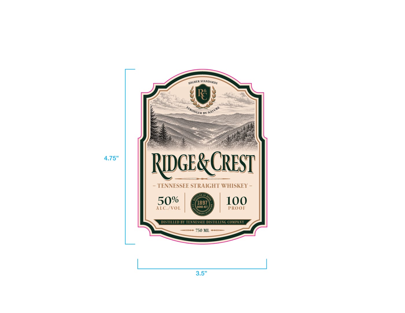 Ridge & Crest label
