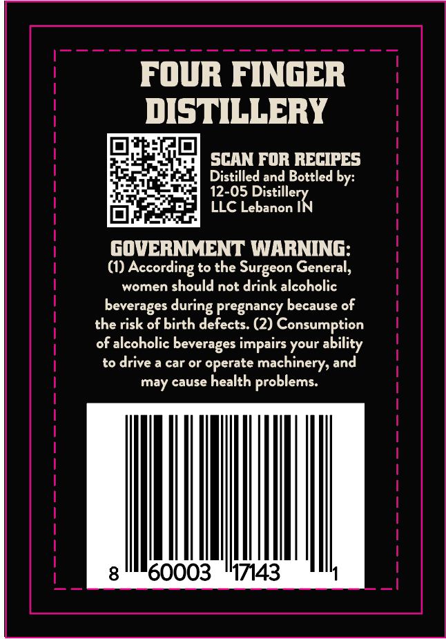 Four Finger Distillery Three Knock Bourbon label image 2