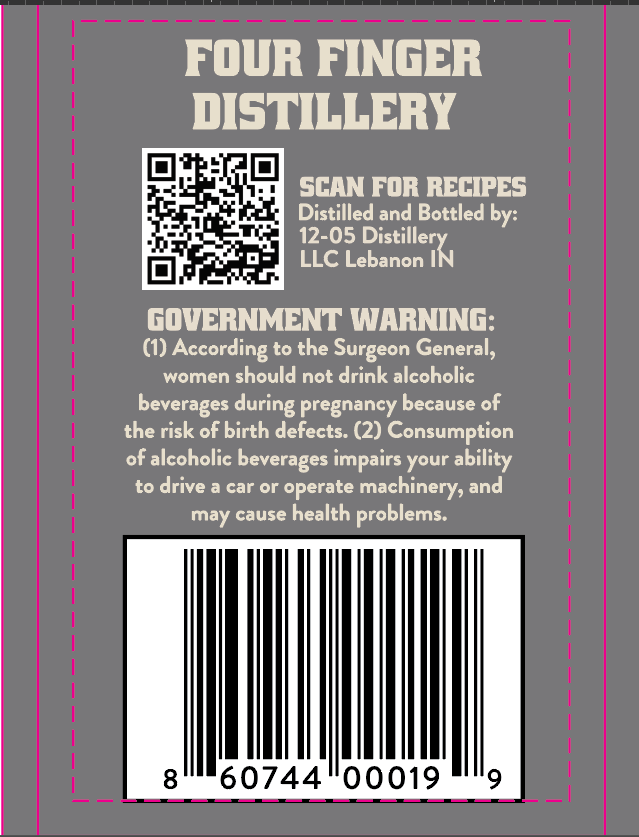 Four Finger Distillery Peated Bourbon label image 2