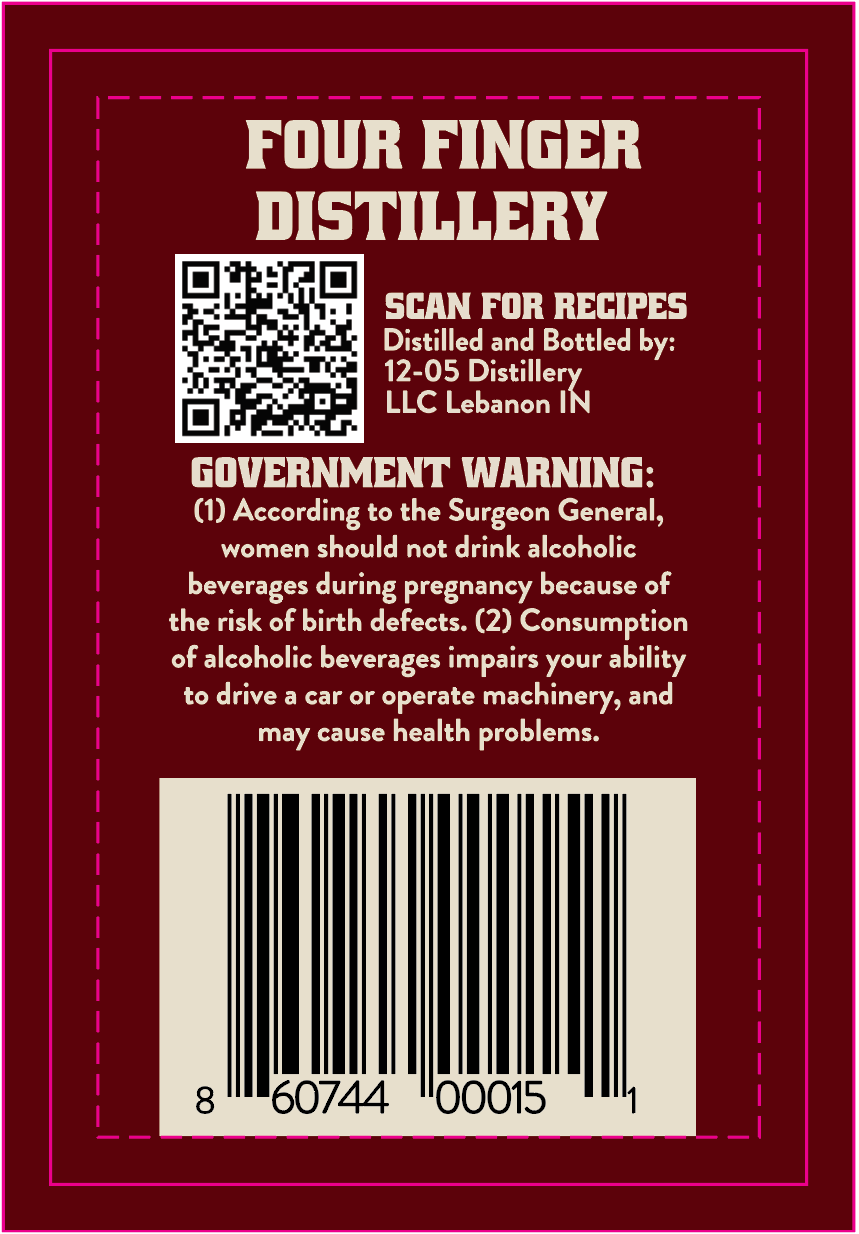 Four Finger Distillery Bourbon Whiskey label image 2