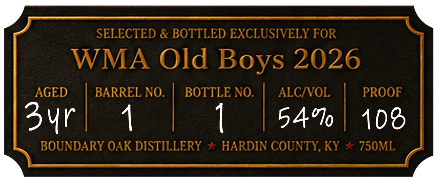 Old Boy Bourbon label