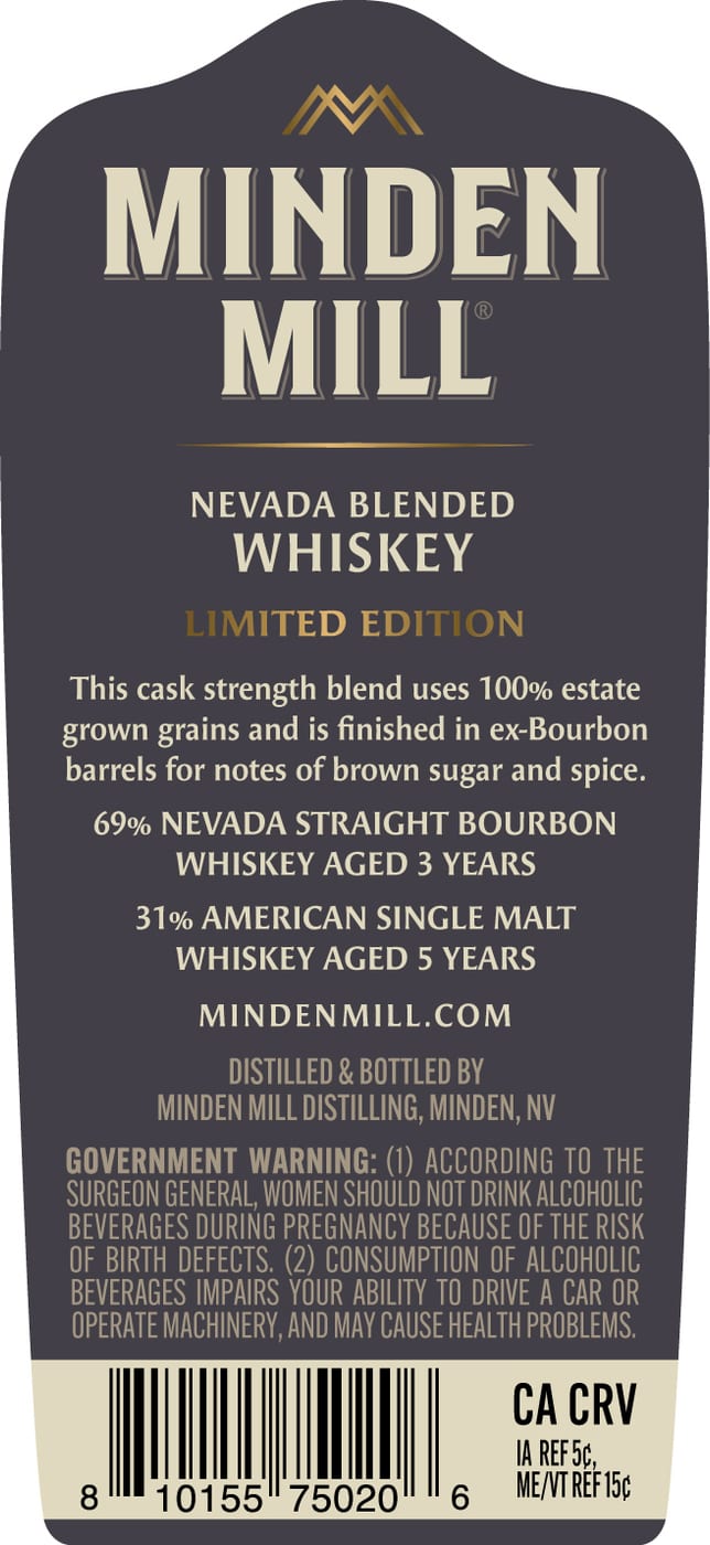 Minden Mill Limited Edition Nevada Blended label image 2