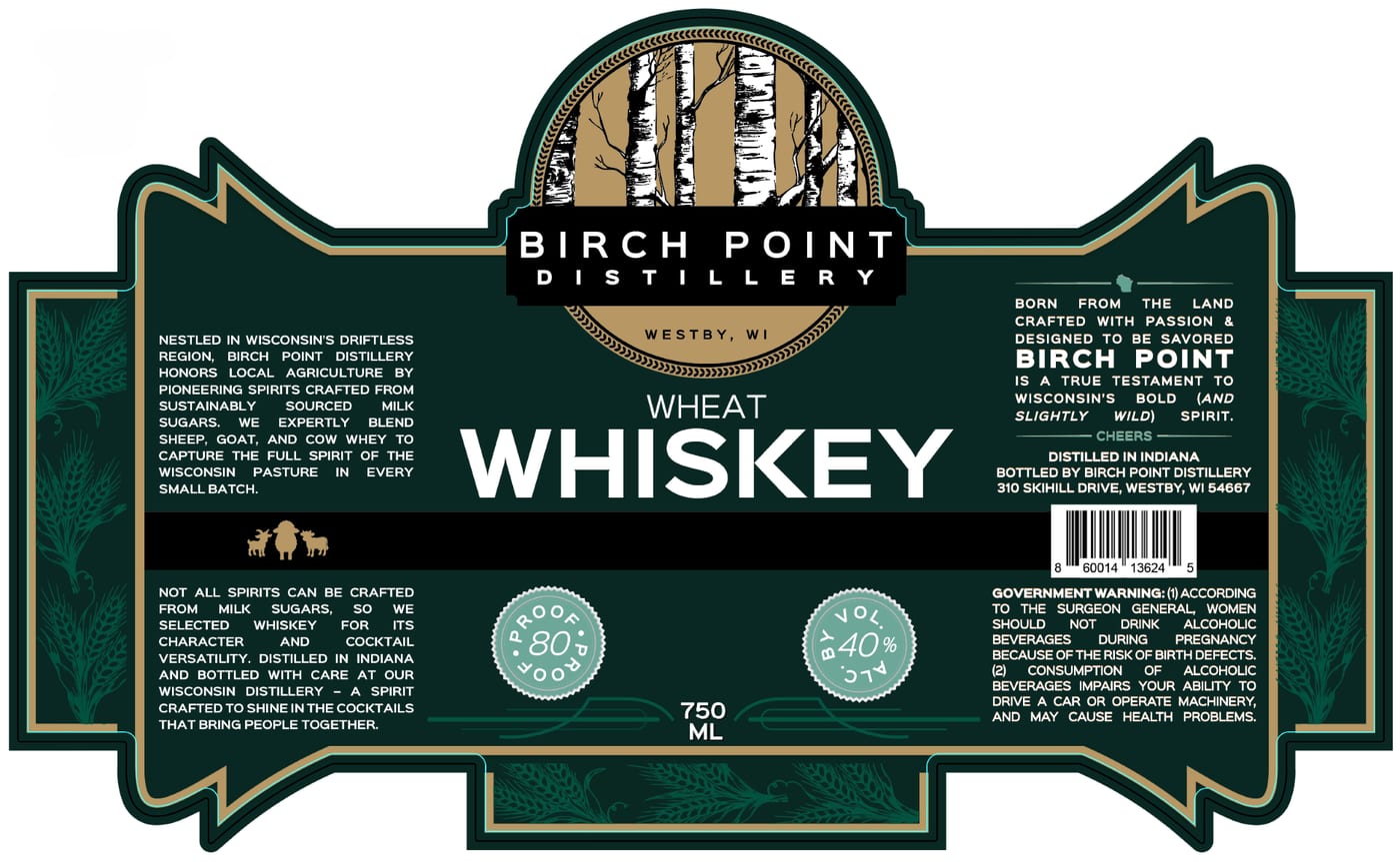 Birch Point Distillery label