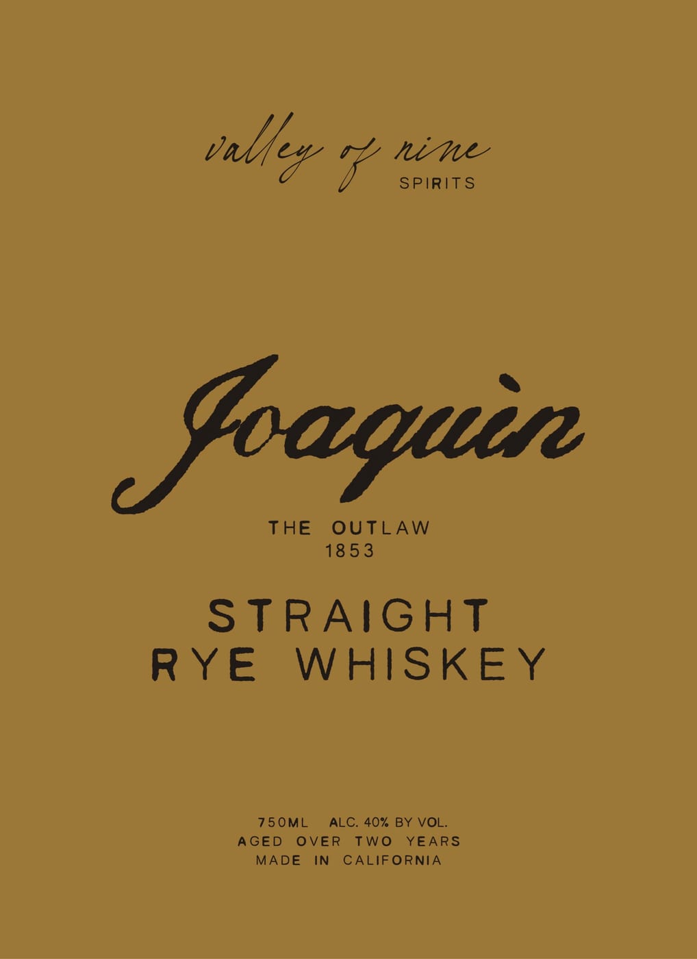 Valley Of Nine Spirits label