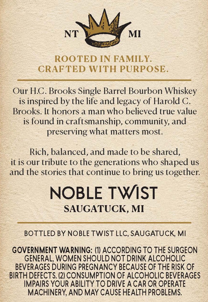 Noble Twist H.c. Brooks label image 2