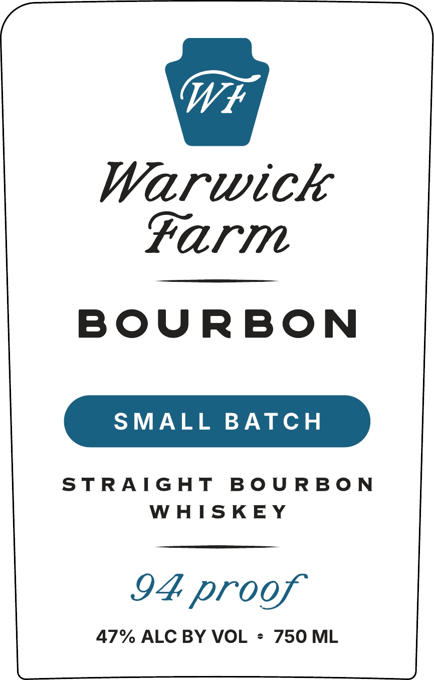 Warwick Farm Straight Bourbon Whiskey label