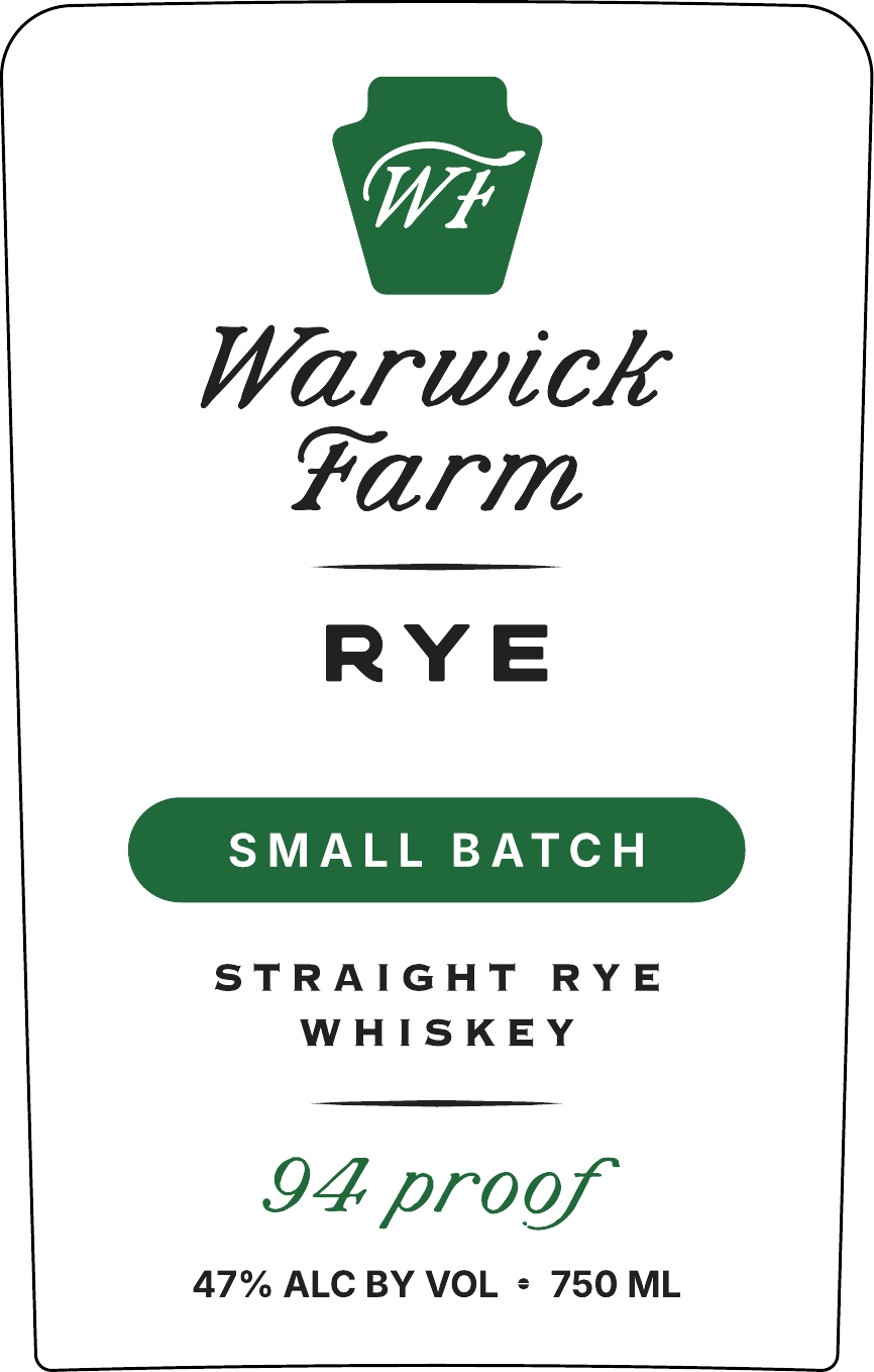 Warwick Farm Straight Rye Whiskey label