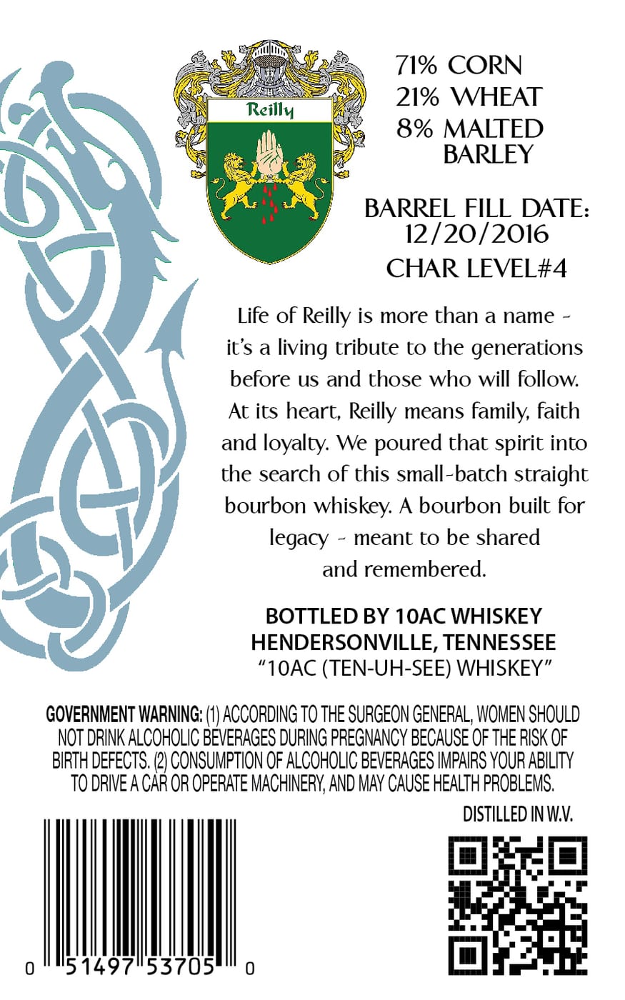 10AC Whiskey label image 2