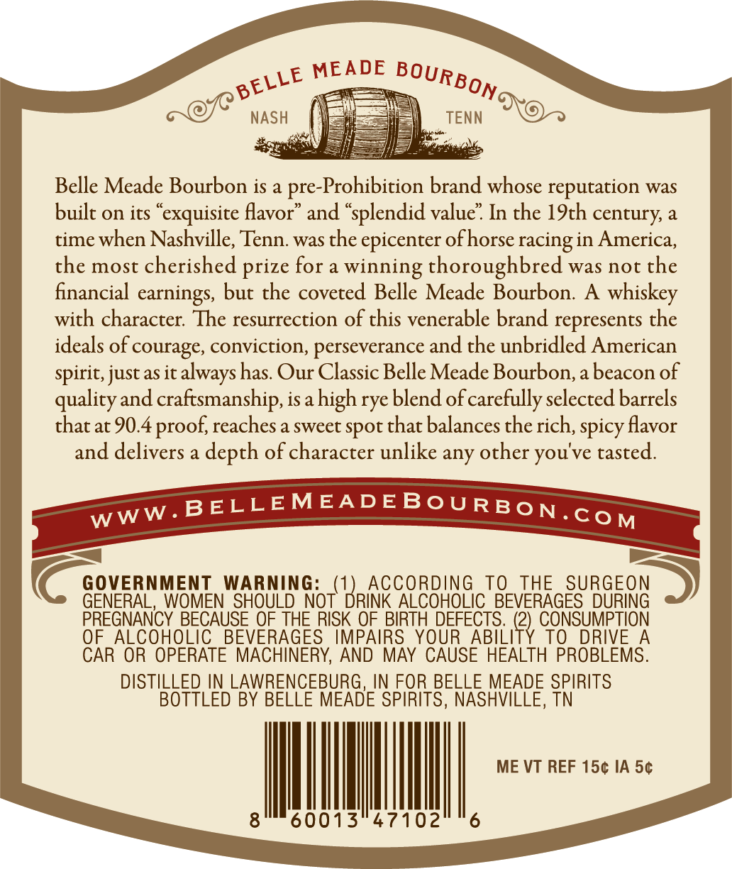 Belle Meade Bourbon label image 2
