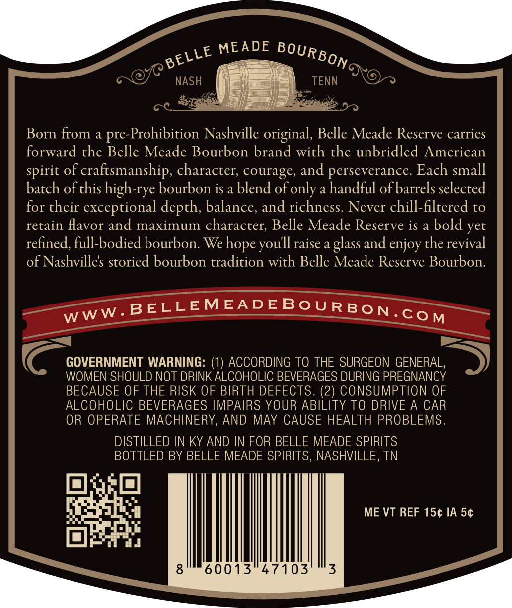 Belle Meade Reserve label image 2