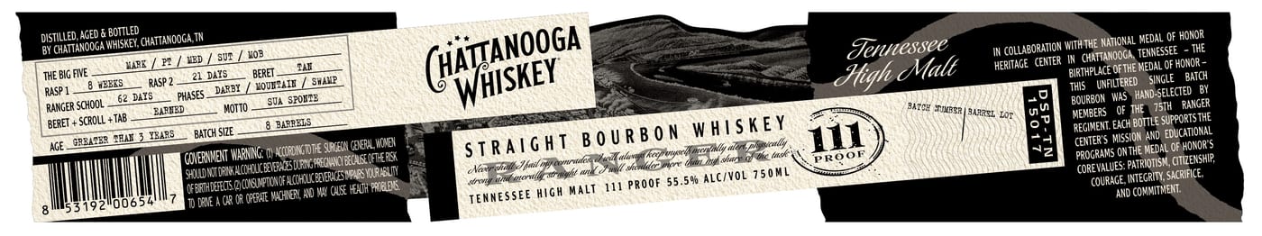 Chattanooga Whiskey label