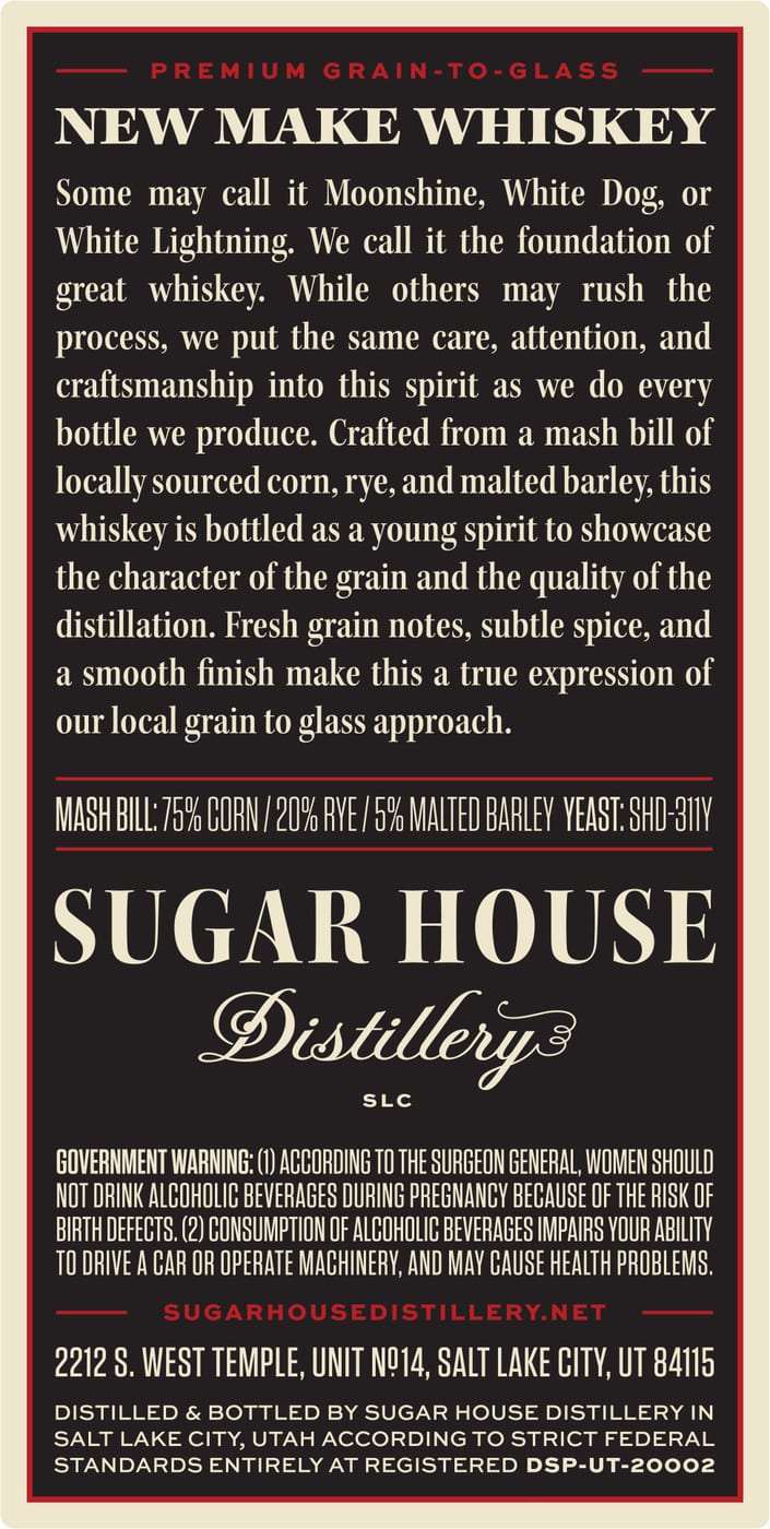 Sugar House Distillery label image 2