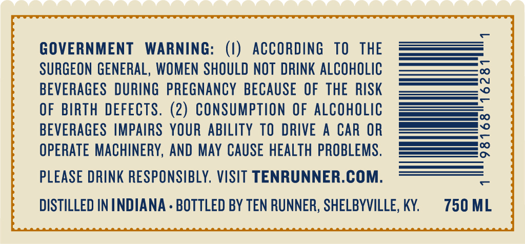 Ten Runner Single Barrel label image 2