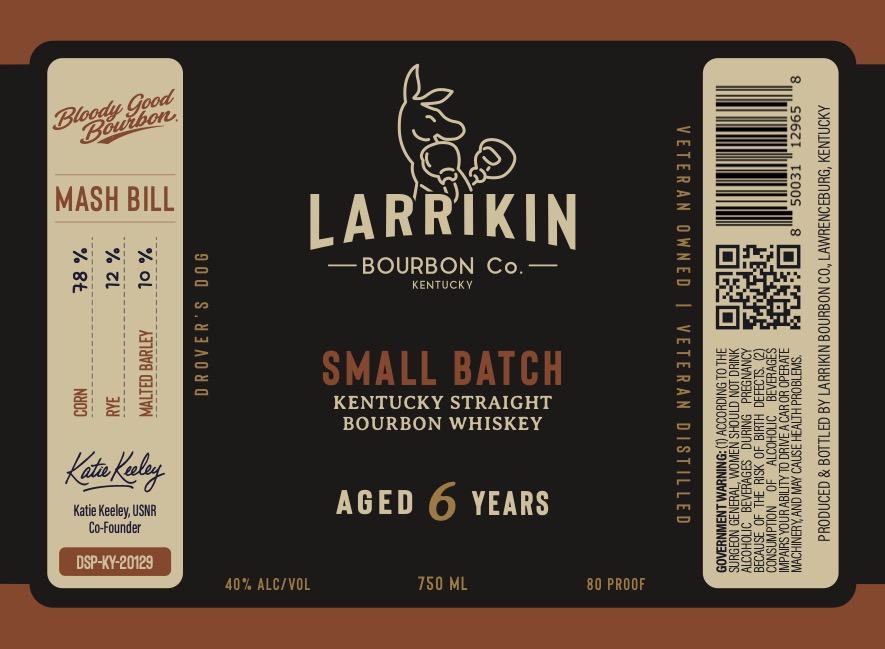 Larrikin Bourbon CO. label
