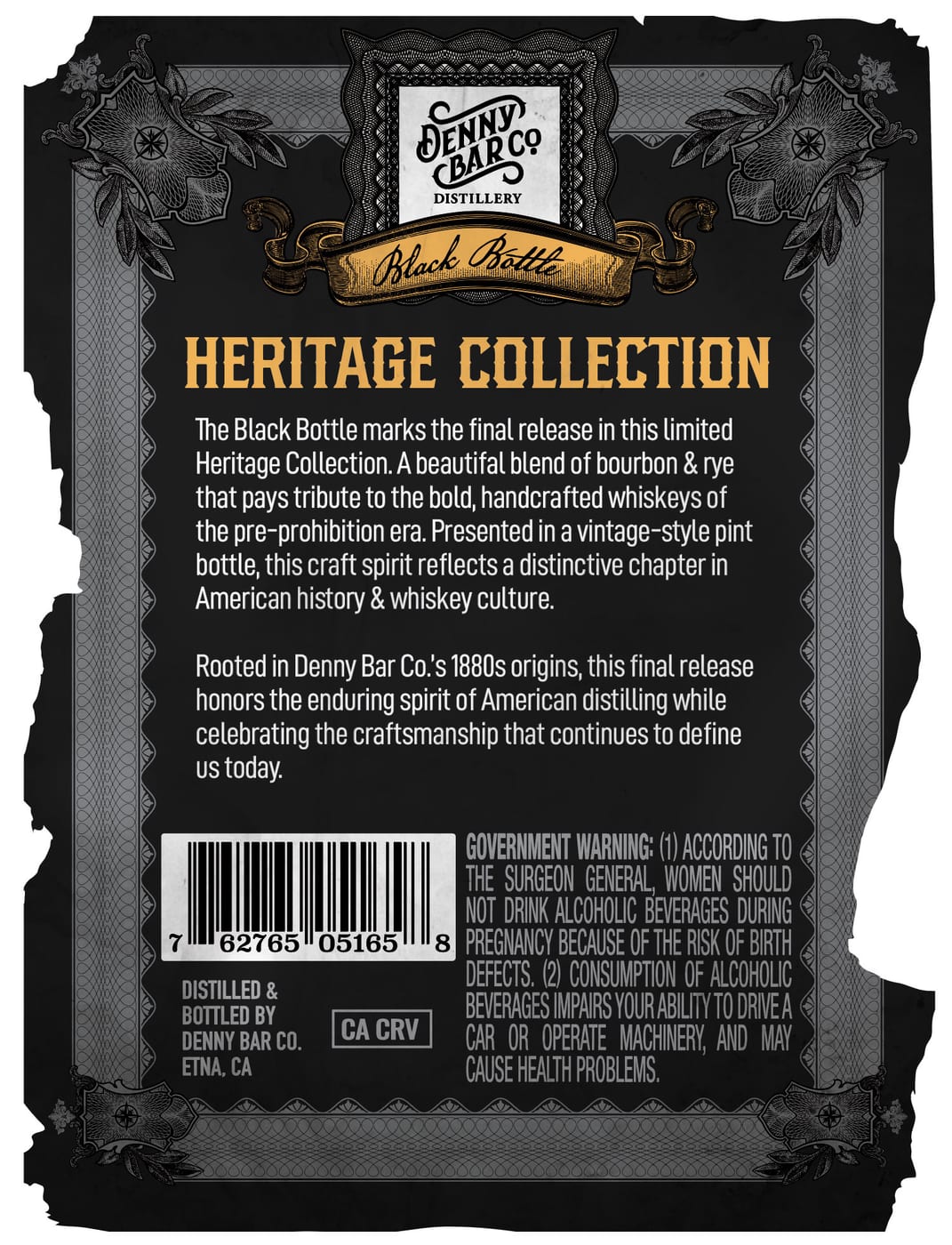 Denny Bar CO. Bourbon & Rye label image 2