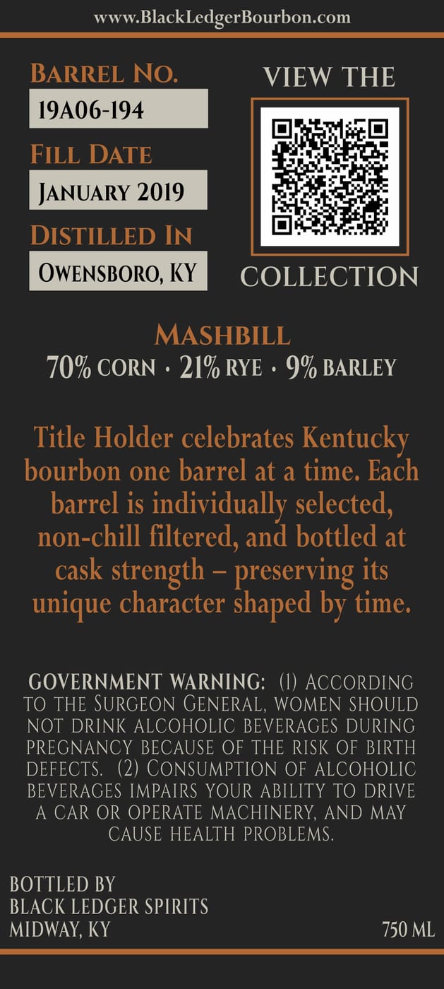 Black Ledger label image 2