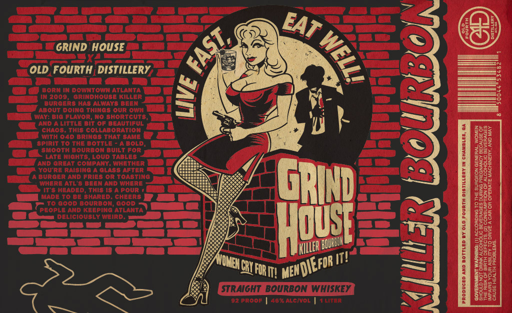 Grind House Killer Bourbon label