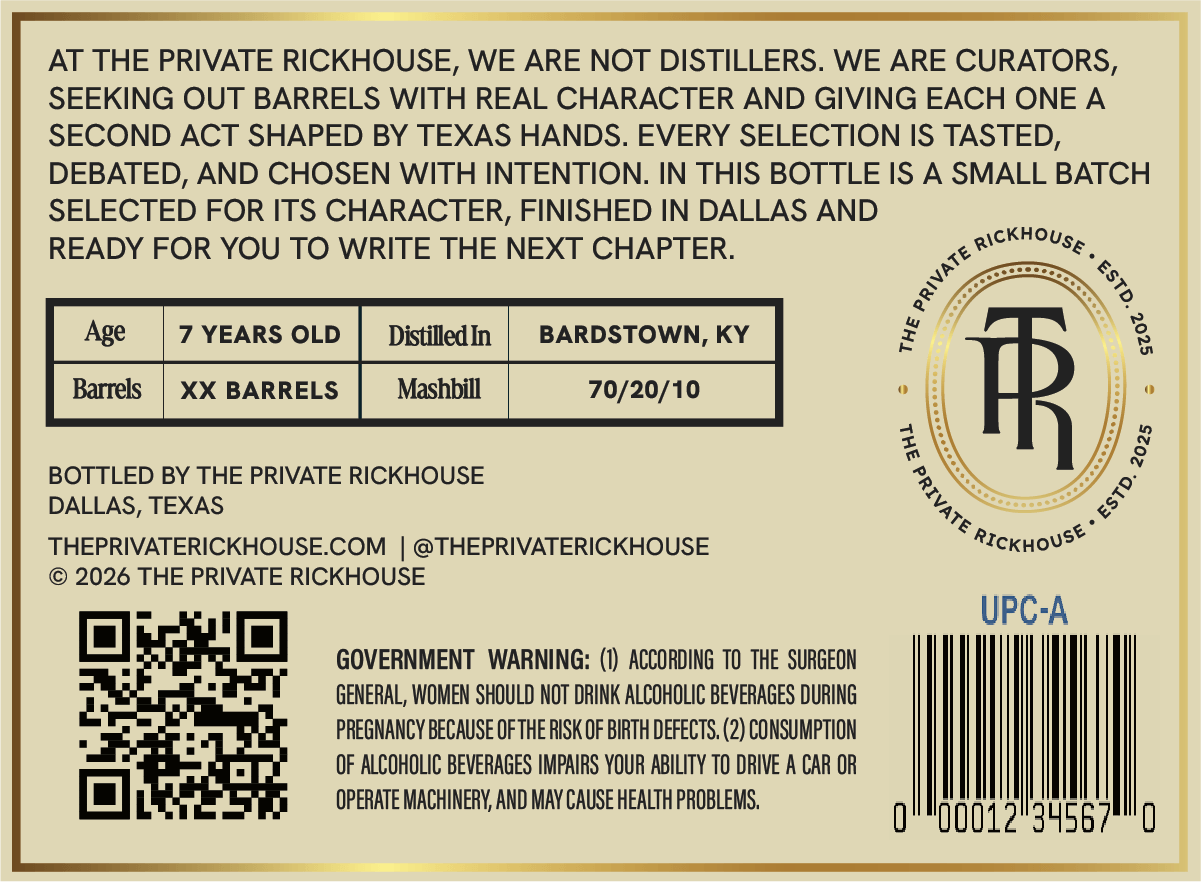 The Private Rickhouse The House label image 3