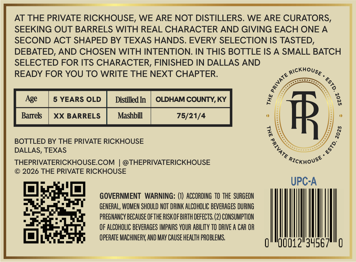 The Private Rickhouse The House label image 3