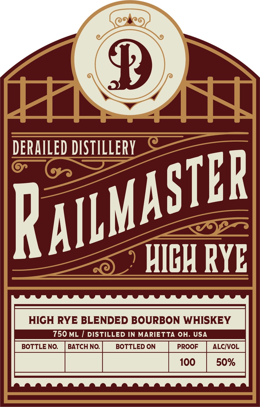 Derailed Distillery label