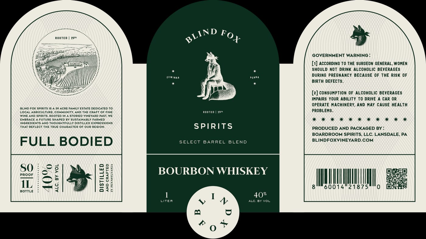 Blind Fox Spirits label