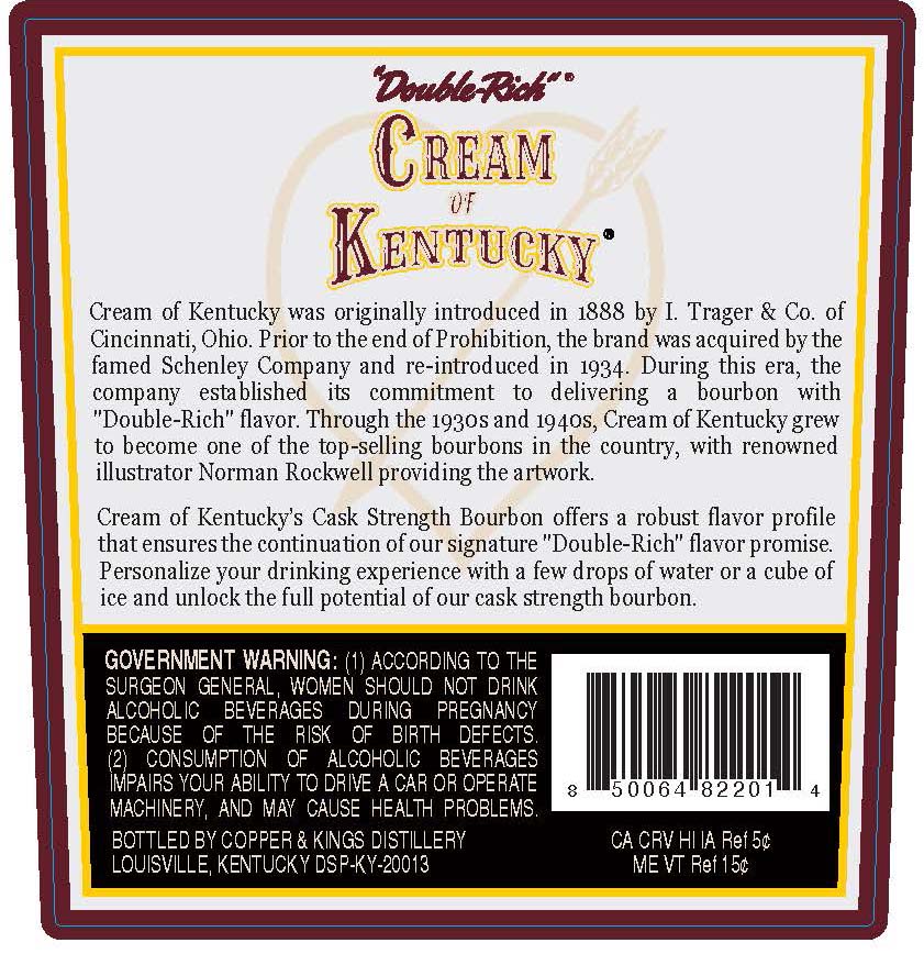 Cream Of Kentucky label image 2