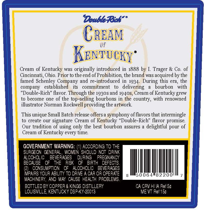 Cream Of Kentucky label image 2