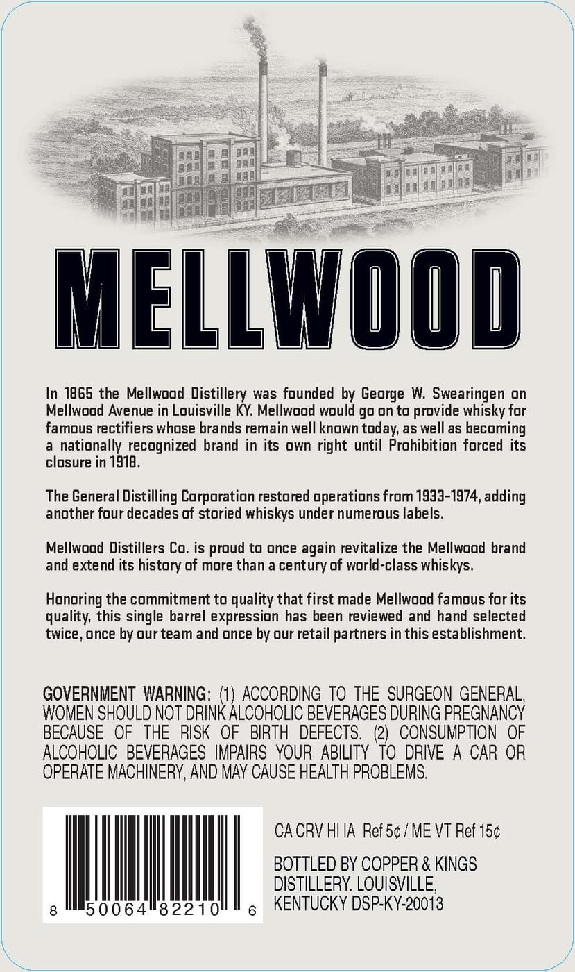 Mellwood Single Barrel label image 2