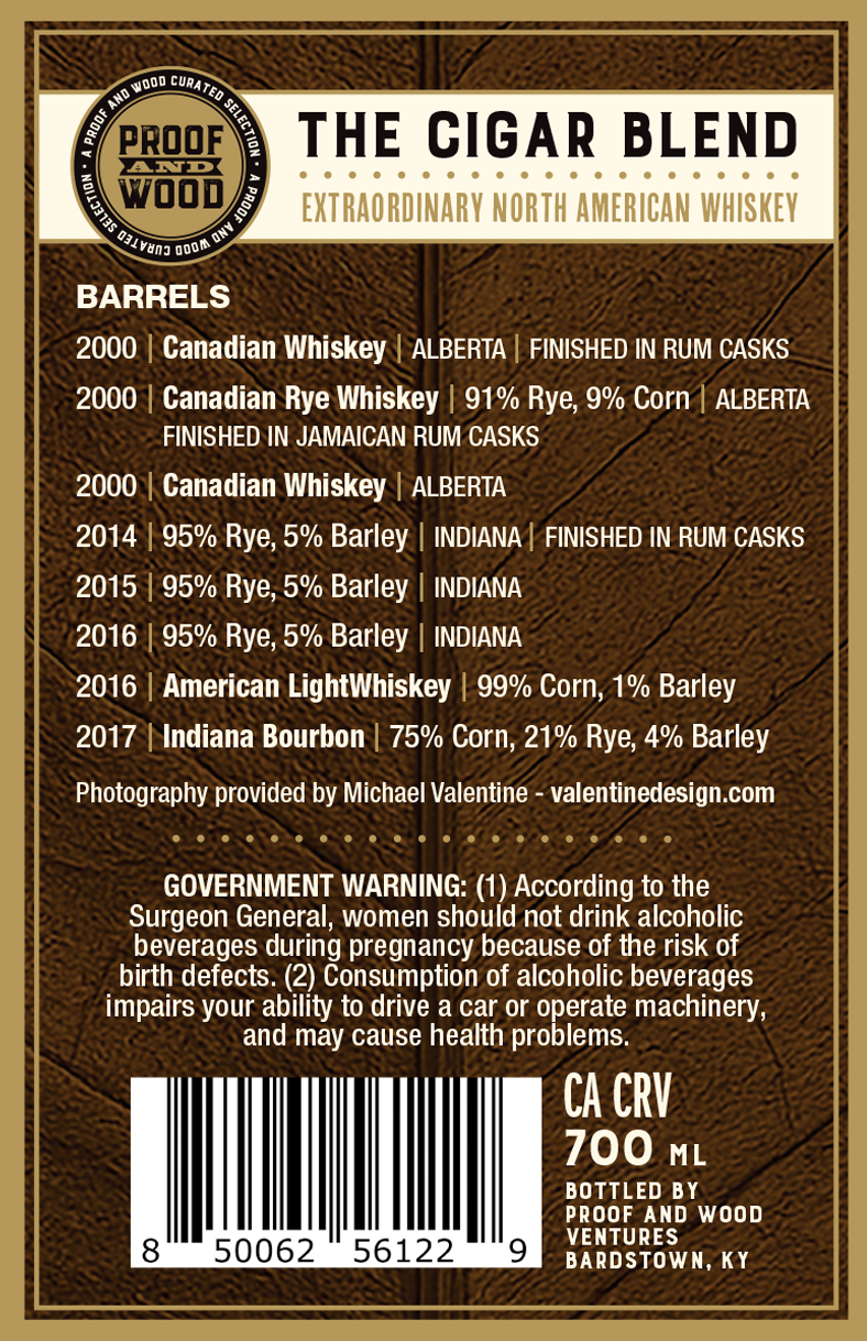 Proof And Wood The Cigar Blend label image 2