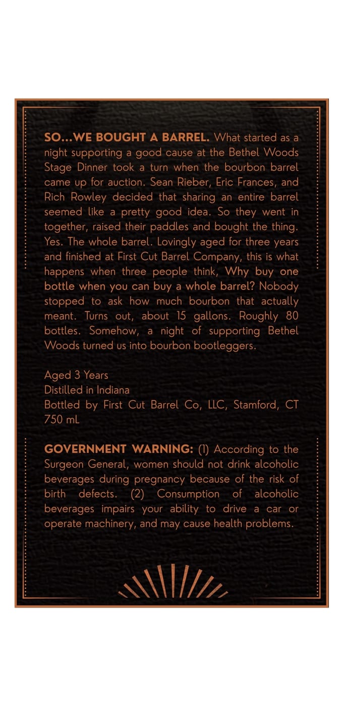 Backstage Bourbon label image 2
