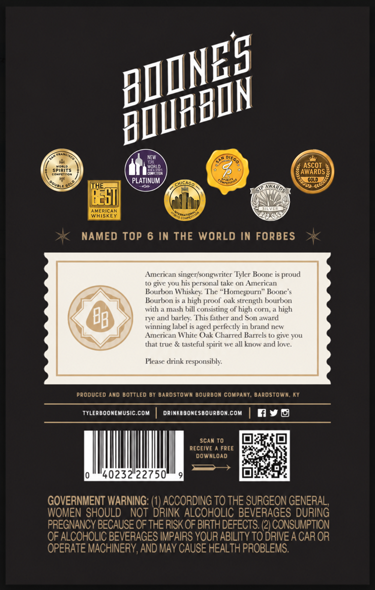 Boone's Bourbon label image 2